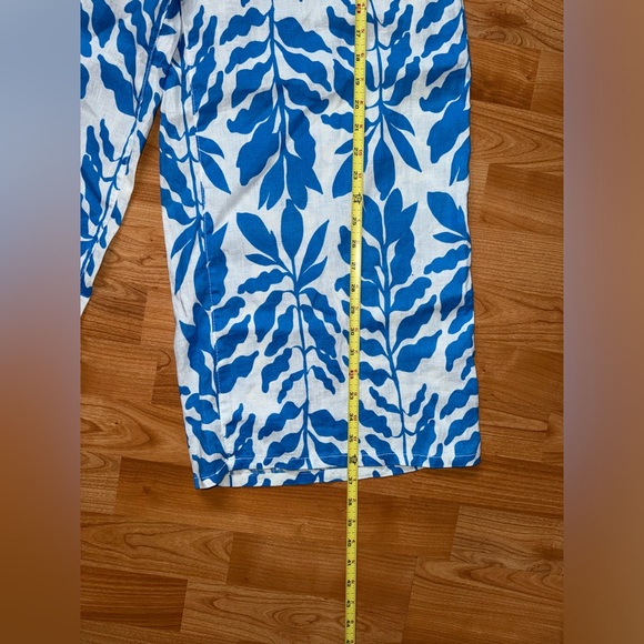 Rachel Zoe Womens Size XL Wide Sky Blue White 100% Linen Pull On New Pants - Picture 6 of 7